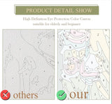 Paint by Numbers kit for Adults Beginner Bathroom Lion, Easy Paint by Number Kits on Canvas Retro Flowers Acrylic Painting Home Decor, 12 x 16 Inch Peeua