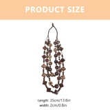 Happyyami 3- Layered Statement Necklace Womens Bohemia Choker Necklaces Multicolor Fashion Wood Bead Necklace Happyyami
