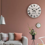 ALNHF 24 Inch Inspritional Silent Quartz Clock,White Distressed Shiplap Farmhouse Wooden Wall Clocks for Indoor Decor ALNHF