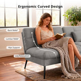 COMHOMA Convertible Sofa Bed,72″Fabric Couch with Adjustable Backrest,Loveseat Recliner Sleeper Living Room Furniture futon Set (Grey) COMHOMA