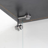 Shengrunner Frameless Glass Display Cabinet, Curio Cabinet with Lock and Glass Door, Floor Standing Showcase Display Shelf for Collectibles, Legos, Figures, Plants Shengrunner