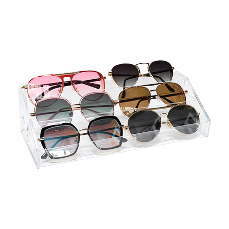 LoengMax Sunglasses Organizer - Clear Eyeglasses Display - Eyeglasses Storage - Essential Oils Holder(3 Layer) LoengMax