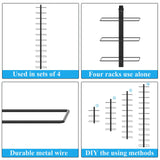 X-cosrack 24 Bottles Wall Mounted Wine Rack, Detachable Wall Hanging Bottle Holder, Use as One or Four, DIY Display, Storage Racks for Wine, for Restaurant, Bar, Cellar X-cosrack