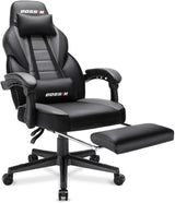 BOSSIN Gaming Chair with Massage, Ergonomic Heavy Duty Design with Footrest and Lumbar Support, Large Size Cushion High Back Office Chair, Big and Tall Gaming Computer Chair for Kids BOSSIN