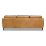 Ashcroft Furniture Co Brown Leather Reclining Couch Sofa - Mid Century Modern Button Tufted Left Facing Power Recliner Couches for Living Room, Apartment, Loft, and Office, Ludwig Ashcroft Furniture Co