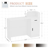 IEHFDCA Retail Reception Desk with Storage, Modern Checkout Counter for Store, Anti-Scratch Front Desk for Salon, Boutique, Cafe – Easy Assembly B 45.3" x 16.5" x 39.4" IEHFDCA