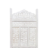 The Urban Port HomeRoots Antique 4 Panel Handcrafted Wooden Room Partitions, White (UPT-148945) The Urban Port