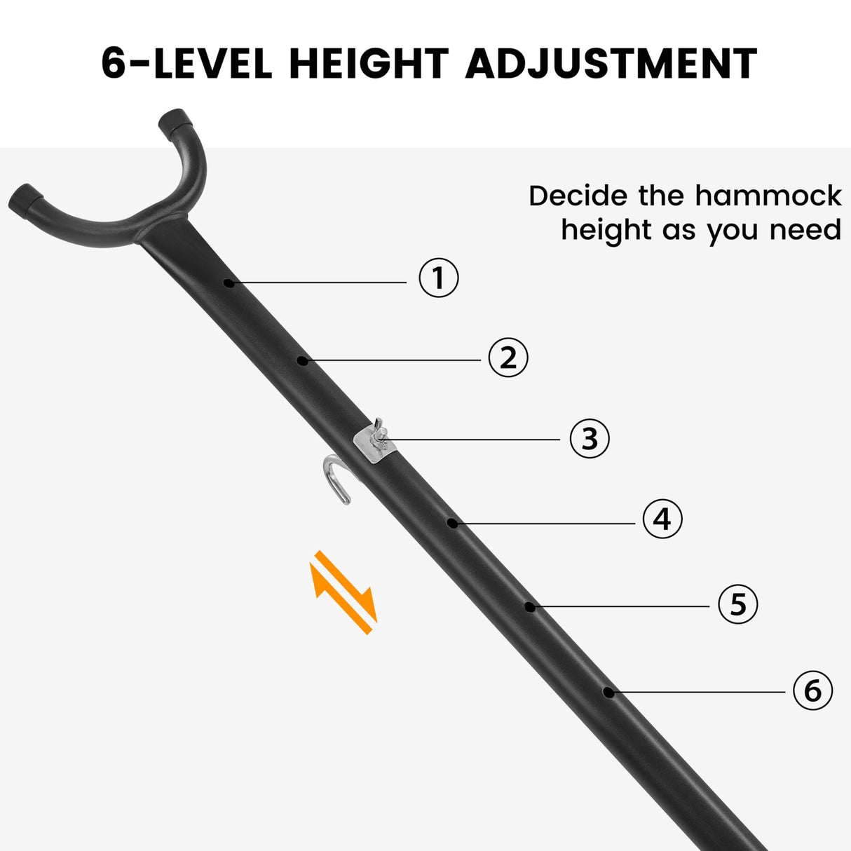 Yaheetech Double Hammock w/Stand, 2-People Hammock & Stand Set w/Storage Bag & Carrying Bag, Outdoor/Indoor Heavy-Duty Portable Hammock, 450LB Capacity - Desert Stripe Yaheetech