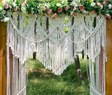Youngeast Boho Curtains Large Macrame Curtain Macrame Wall Hanging Woven Window Curtains Wedding Backdrop Room Divider Bed Headboard Youngeast