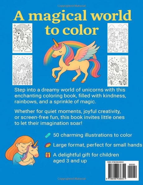 Magical Unicorns - 50 Coloring Pages for Kids Ages 3 and Up: A Cute and Calming Coloring Book with Simple and whimsical Unicorns - Fun Activity for ... for Little Hands (Coloring Fun Laura Scott) WoodArtSupply