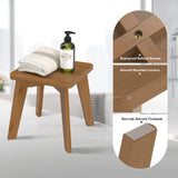 Step Stool Kitchen Bathroom Bedroom for Kids and Adults Wooden Foot Rest Stools Sturdy Bamboo Wood One Small Stool 10 inch Bamsanritz