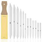 Aenir Blending Stumps for Drawing, Tortillons Blending Stumps Set of 13 Pack with Sandpaper Pencil Sharpener, Paper Art Blenders Tools for Charcoal, Graphite, Drawing Tools for Artists. (13) Aenir