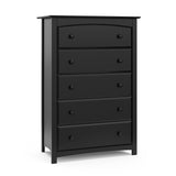 Storkcraft Kenton 5 Drawer Dresser (Black) – Dresser for Kids Bedroom, Nursery Dresser Organizer, Chest of Drawers for Bedroom with 5 Drawers, Universal Design for Children’s Bedroom STORKCRAFT