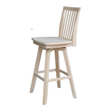 IC International Concepts Mission Barheight Stool with Swivel Seat Bar Height Table, 30", Ready to Finish IC International Concepts