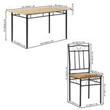 Homy Casa 7-Piece Modern Dining Set for 6, 55.1" Square Table with PVC Soft-Cushion Seats, Space-Saving Design, Metal Frames, Ideal for Small Kitchens, Apartments, and Dining Rooms, Light Yellow Homy Casa