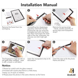 AceList Set of 3 Glass Photo Frame Collection Simple Metal Geometric Picture Frame with Glass Cover Includes 4 x 4, 4 x 6, 5 x 7 AceList