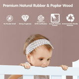 Costzon 2 in 1 Convertible Toddler Bed, Classic Wood Kids Bed w/2 Side Guardrails, Footboard for Extra Safety, Children Bed Frame Convert to Two Chairs/Sofa/Cribs, Gift for Boy Girl (White) Costzon