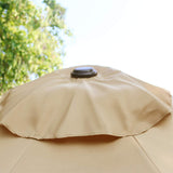 Sunnyglade 9' Patio Umbrella Outdoor Table Umbrella with 8 Sturdy Ribs (Tan) Sunnyglade