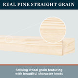 MANTELSDIRECT 60 Inch Floating Fireplace Mantel Wood Shelf in Unfinished - Austin from Mantels Direct | Wooden Rustic Wall Shelf Perfect for Décor and Electric Fireplaces MANTELSDIRECT