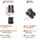 Tree Swing Hanging Straps Kit, Heavy Duty Holds 2200LBS 5FT Extra Long, with Safer Lock Snap Carabiners & Carry Pouch Bag PANGAEA