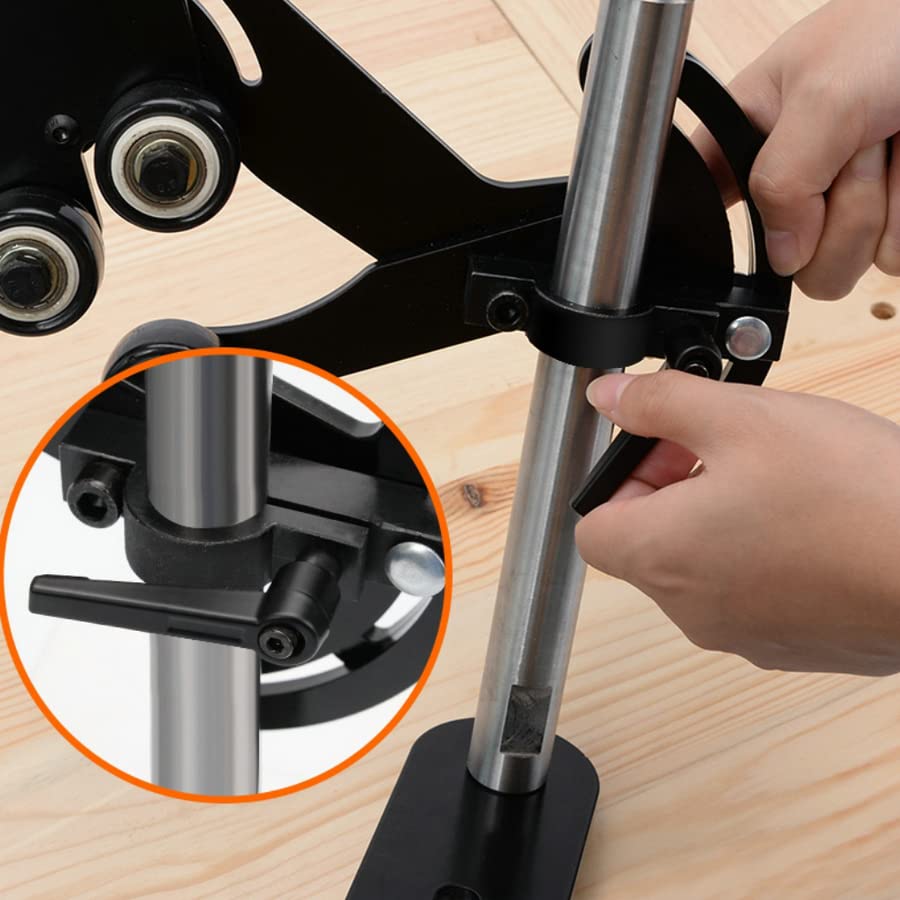 Woodworking Lathe Center Frame Spindle Steady Rest Wood Turning Accessory Shakeproof 3 Wheels Stabilizer Auxiliary Clamping Tool MOBUKJUU