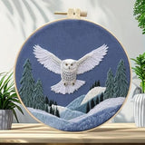 Huacan 1pc Owl Embroidery Kits for Adults Animal Home Decoration Modern Wall Stickers Cross Stitch Patterns