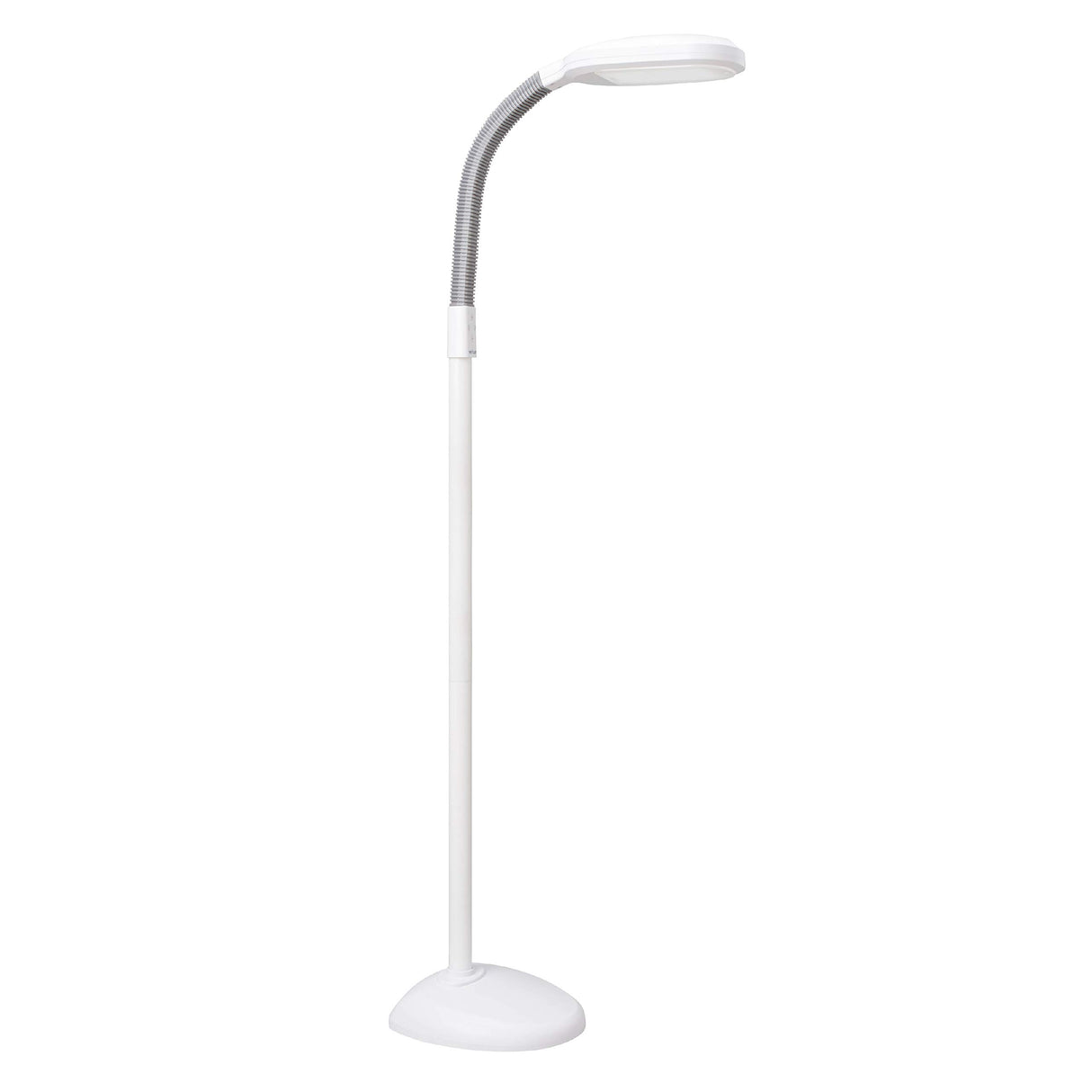 Verilux SmartLight Full Spectrum LED Modern Floor Lamp with Adjustable Brightness, Flexible Gooseneck and Easy Controls - Reduces Eye Strain and Fatigue - Ideal for Reading, Artists, Craft (White) Verilux