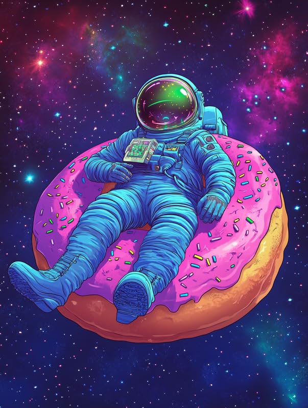 VAIIEYO Diamond Art Kits for Adults Astronaut, Diamond Painting Astronaut, Diamond Art Round Full Drill Crystal Rhinestone Diamonds Gem Art for Home Wall Decoration Gift 12X16 Inch-421 VAIIEYO