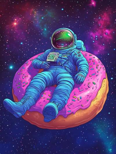 VAIIEYO Diamond Art Kits for Adults Astronaut, Diamond Painting Astronaut, Diamond Art Round Full Drill Crystal Rhinestone Diamonds Gem Art for Home Wall Decoration Gift 12X16 Inch-421