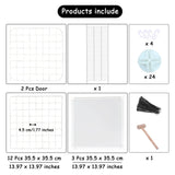 MUYG 2 Tier Metal Cat Cage Indoor Detachable Cats Cages DIY Pet Playpen Portable Removable Kitten Collapsible Playpen for Small and Medium Cats Kittens Kitty (White 29.52 x 15.35 x 28.74 in) MUYG