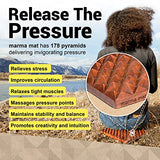 Premium Mahogany Wood Acupressure Mat for Pain Relief, Neuroplasticity and Relaxation | Made in USA, 9.5” W x 11” L x 1.5” H ACUWISE