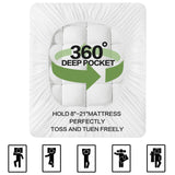 Premium Viscose Made from Bamboo California King Size Mattress Topper for Back Pain, Quilted Fitted Extra Thick Mattress Pad,Pillow Top Mattress Cover with Deep Pocket Up to 21 Inches（72 * 84inch） PATSBA