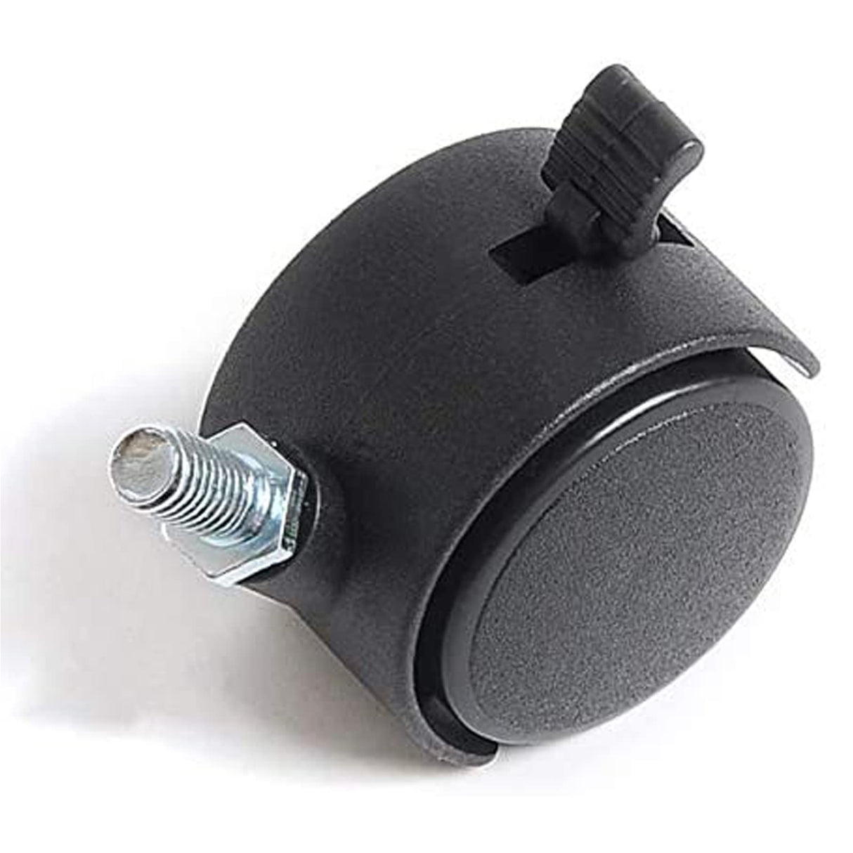 HOWDIA 4 Pack 1.5 Inch Nylon Plastic Replacement Caster Wheels for Cart, Swivel Furniture Wheels Floor Protecting Office Chair Casters Threaded Stem with Brake Black HOWDIA