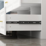 FUFU&GAGA Armoire Wardrobe Closet with 4 Doors, Wardrobe with Hanging Rod and 4 Drawers, Wardrobe Closet with Shelves, White FUFU&GAGA