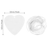 LIFKOME Sublimation Air Freshener Blanks 50pcs DIY Air Freshener Sheets Heart Shape Car Scented Hanging Sheets Felt Air Freshener with Rope for Car Home Decor Ornaments LIFKOME