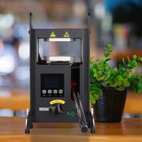 4T Hydraulic Heat Press Machine with Dual Heating Plates 4x4 Inches and Precise Digital Temperature Control LCD Screen for Homeuse Portable Manual Heat Pressing Machine YFTOHI