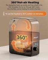 Creality Official Filament Dryer Box with Fan for 3D Printer Filament, Upgraded Filament Dehydrator Storage Box, 360° Hot-air Circulates Heating Compatible with 1.75/2.85mm PLA PETG ABS TPU Material Creality