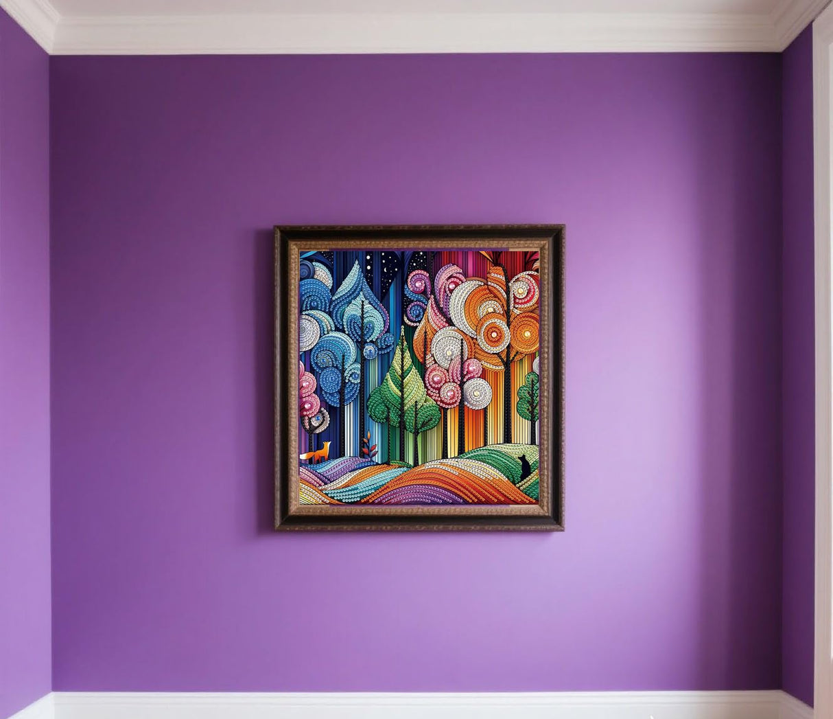 GXGLLPZBY DIY Diamond Art Kits, 5D Special Shaped Abstract Trees Diamond Painting for Beginners Adults, Paint by Diamonds Dot Gem Art Kits, Home Wall Decor 11.8x11.8in GXGLLPZBY