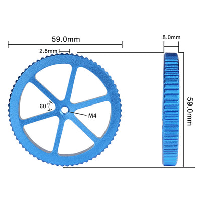 IdeaFormer Upgraded 4pcs Blue Aluminum Hand Twist Leveling Nut,4pcs 20mmSprings,4pcs Screws, 4pcs Heatbed Silicone Leveling Column Mounts for Ender 3/3 Pro/3v2 3D Printer - WoodArtSupply