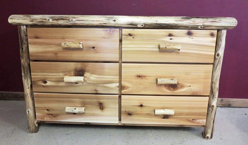 Cedar Log 6 Drawer Dresser Generic