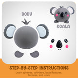 LOUFOR Air Dry Clay Kits - Modeling Clay for Kids, Ultra Light & Soft, Safe & Non-Toxic, DIY Air Dry Clays Kit with Sculpting Tools and Tutorials, Creatible Art Crafts Toys Gifts for Boys Girls LOUFOR