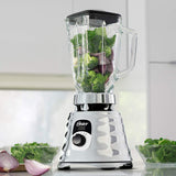 Oster Original 3 Speed Chrome Blender, 6 Times more Durable Motor, 10 Times Stronger, 5 Cup Glass Jar Oster