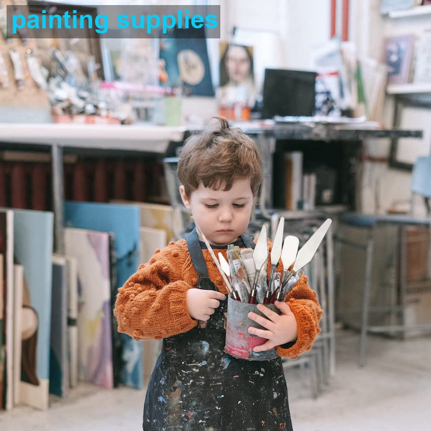 5 Piece Palette knifes Painting Knife Set for Oil, Acrylic Paint,Cake Decorating,Stainless Steel Pallet Knife Paint Knife Art Spatula for Various Types of Painting,ColorMixing,Smearing Herain