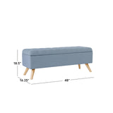 HomePop Modern Storage Bench, Blue Large HomePop