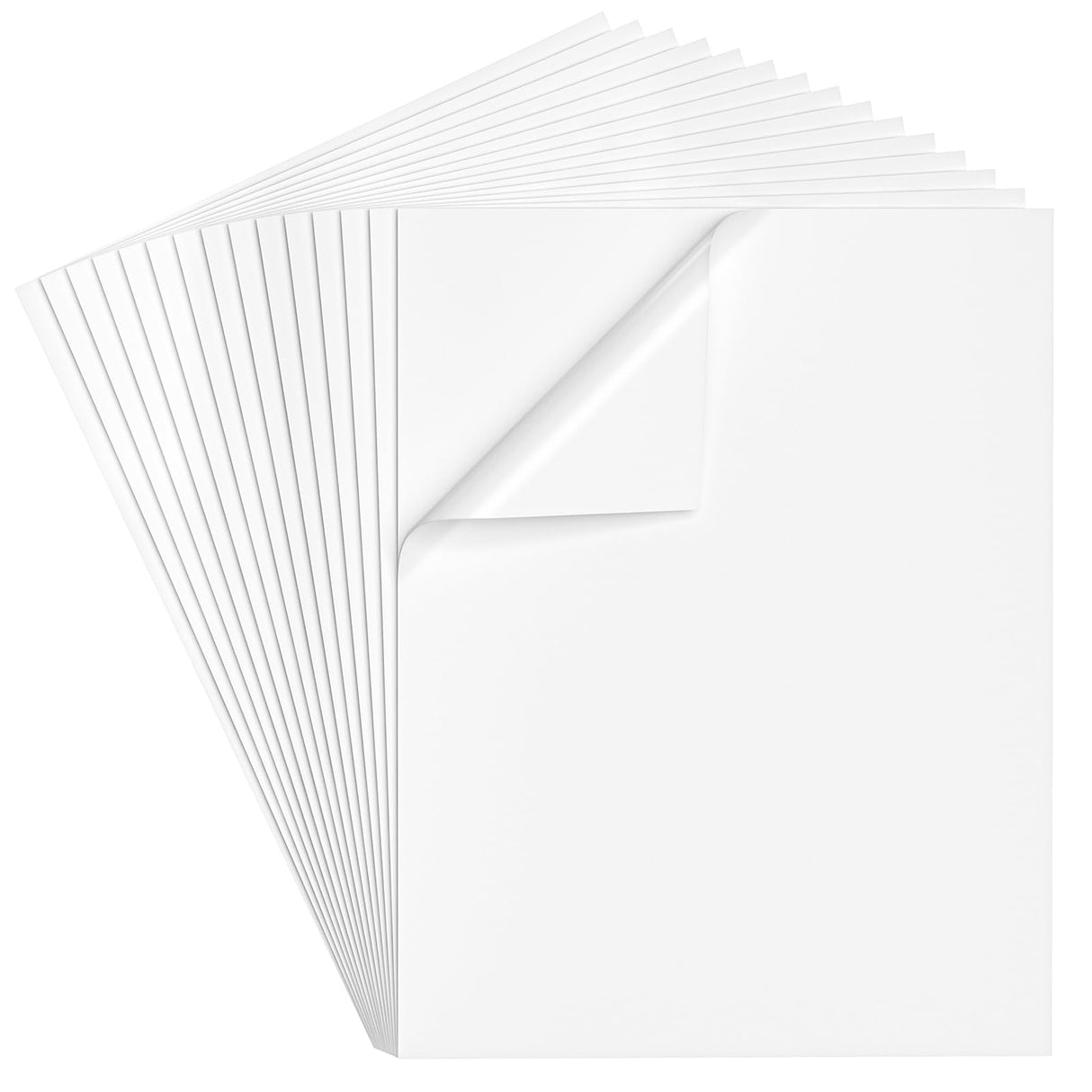 CreGear Sublimation Sticker Paper, 15 Pcs Waterproof Glossy White Sublimation Transfer Sticker Paper 8.5 x 11 Inch for Custom Stickers, Coasters, Decals, Labels CREGEAR