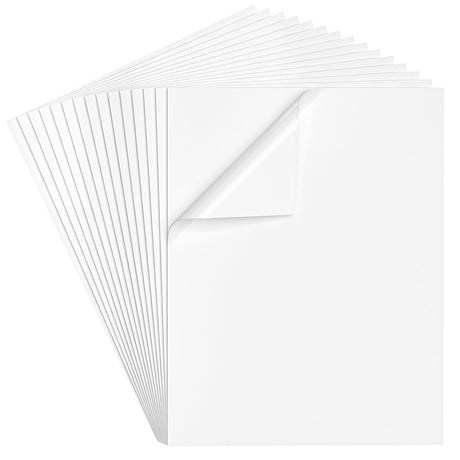 CreGear Sublimation Sticker Paper, 15 Pcs Waterproof Glossy White Sublimation Transfer Sticker Paper 8.5 x 11 Inch for Custom Stickers, Coasters, Decals, Labels CREGEAR