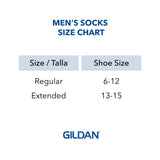 Gildan mens Performance Crew Socks, 12 Pairs Socks, White, Large US Gildan