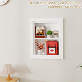 Solid Wood 14 X 18 Recessed Medicine Cabinet,2-Tier, Medicine Cabinet Organizer,Wall Niche, Bathroom Wall Cabinet, recessed bathroom Cabinet,Recessed Wall Cabinet, Bathroom Cabinet With Storage, White BPMFDTNL