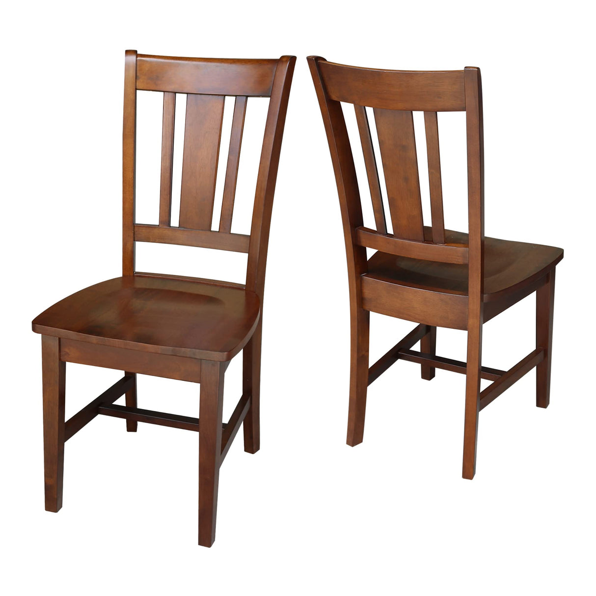 International Concepts Set of Two San Remo Splatback Chairs, Espresso IC International Concepts
