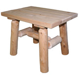 Lakeland Mills Cedar Log End Table, Natural Lakeland Mills
